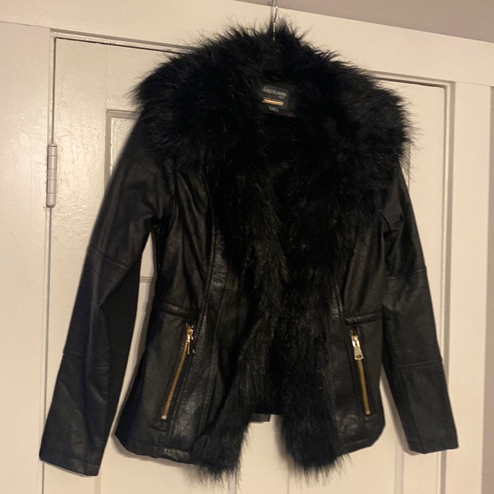 Faux fur/leather jacket